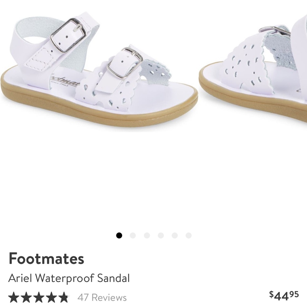 Footmates Ariel Sandal white - size 8